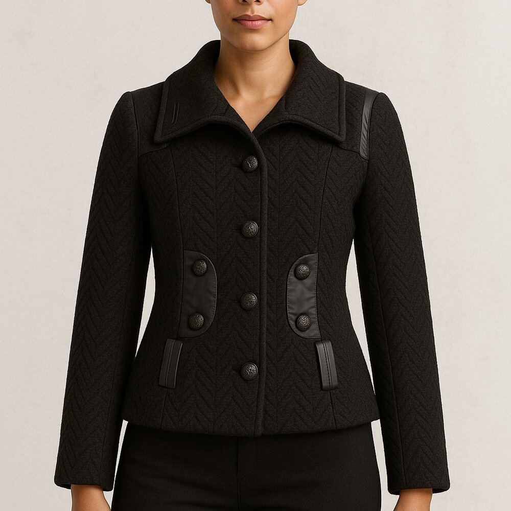 Mackage Azia Wool & Leather Jacket - Picture 1 of 7